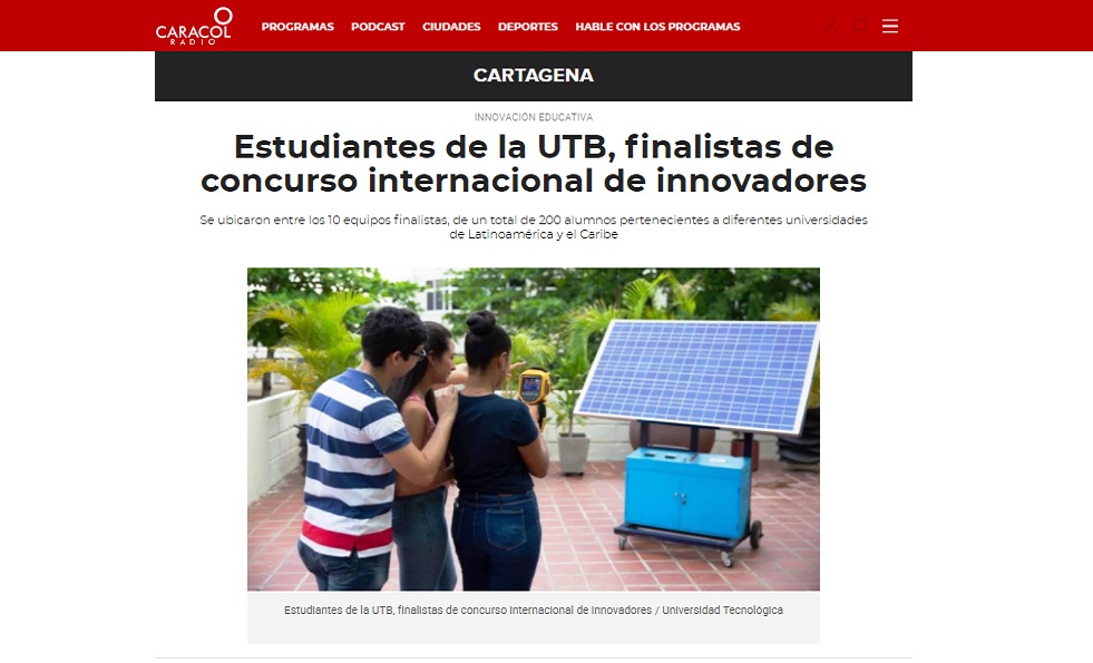 caracol radio estudiantes finalistas de concurso de innovación