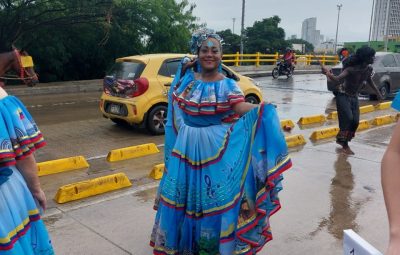 Deysi en el cabildo de Getsemaní. //Foto: Cortesía. 
Deisy Cortés forma parte de la comparsa Bahía de Manga. Su ritmo novembrino también ha llegado a Nueva York.